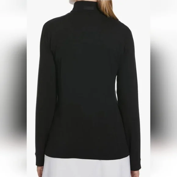 💥Sale💥Perry Ellis Women's Black 1/4 Zip Pullover Sweater - Picture 2 of 6